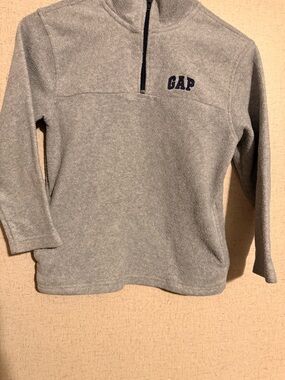 GAP Light Gray Half-Zip Fleece Pullover